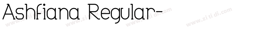 Ashfiana Regular字体转换